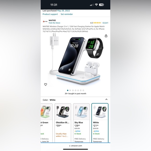 Phone, watch, and AirPod charger - Picture 1 of 1